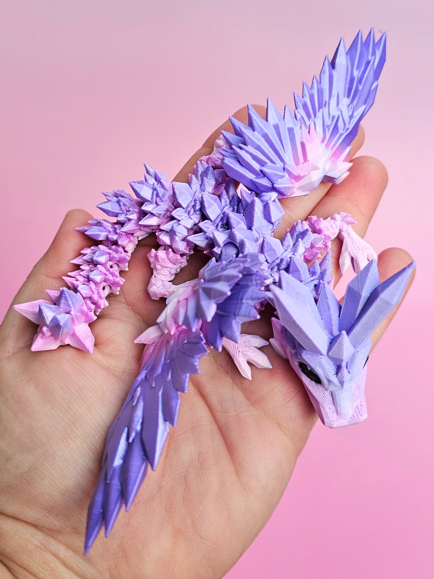 Crystal Wing Dragon - Pink & Purple