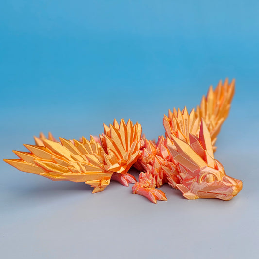 Crystal Wing Dragon (Small) - Pink & Gold