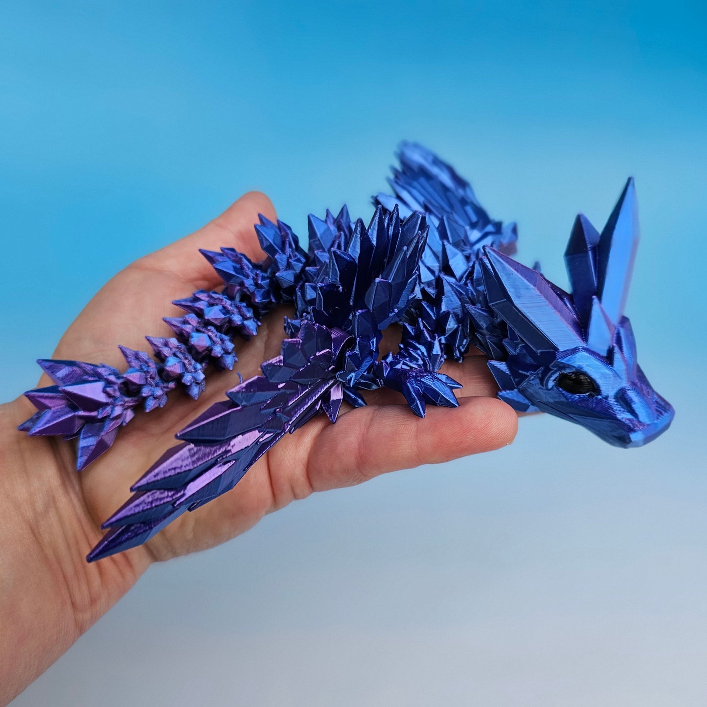 Crystal Wing Dragon (Medium) - Blue & Purple