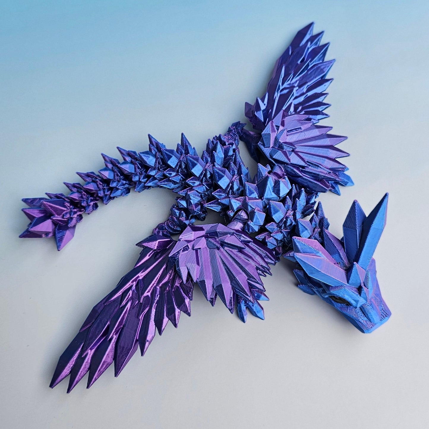 Crystal Wing Dragon (Medium) - Blue & Purple