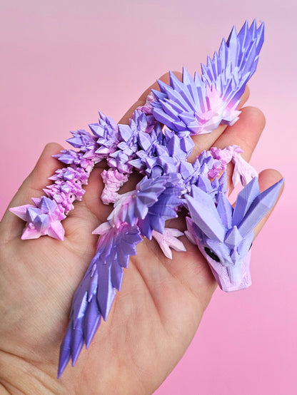 Crystal Wing Dragon - Pink & Purple