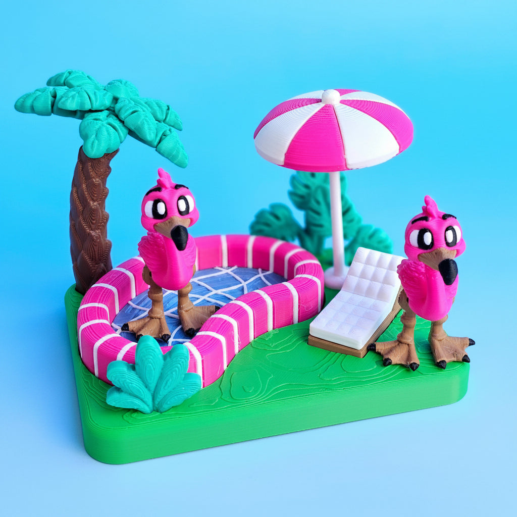 Flamingo Pool Party Playset