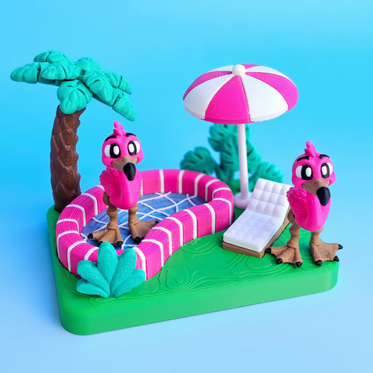 Flamingo Pool Party Playset