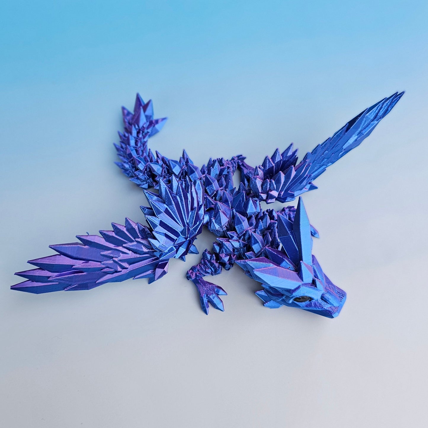 Crystal Wing Dragon (Medium) - Blue & Purple