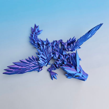 Crystal Wing Dragon (Medium) - Blue & Purple