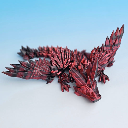 Crystal Wing Dragon (Small) - Red & Black