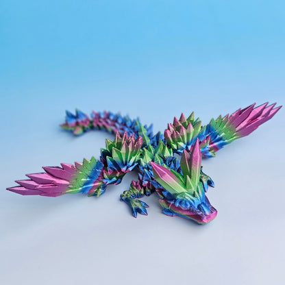 Crystal Wing Dragon (Small) - Blue, Green, Purple