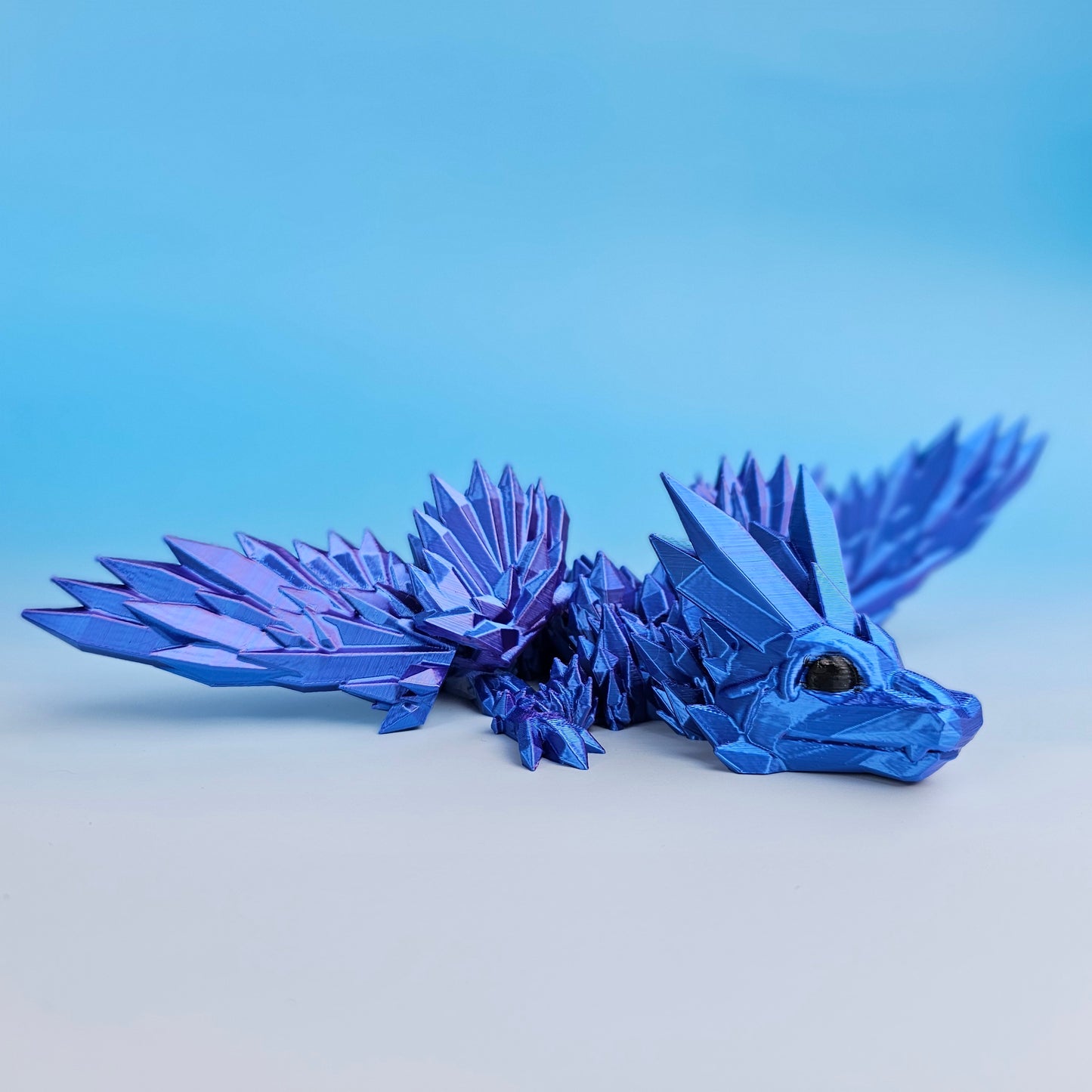 Crystal Wing Dragon (Medium) - Blue & Purple